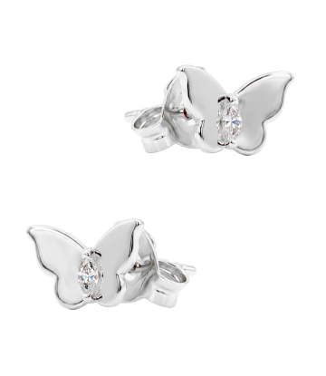 Luminous Butterfly Silver Stud Earring STS-7024